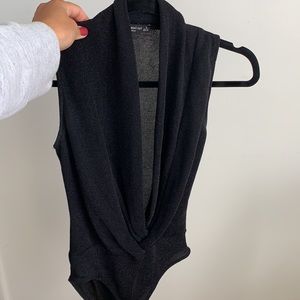 Sparkly Bodysuit with Deep V